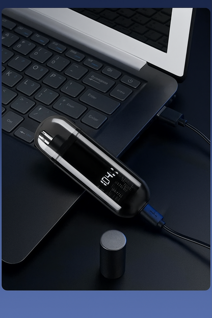 Handheld Portable Nose Hair Trimmer Rechargeable USB-C Clipper Shaver in Black - Image 4