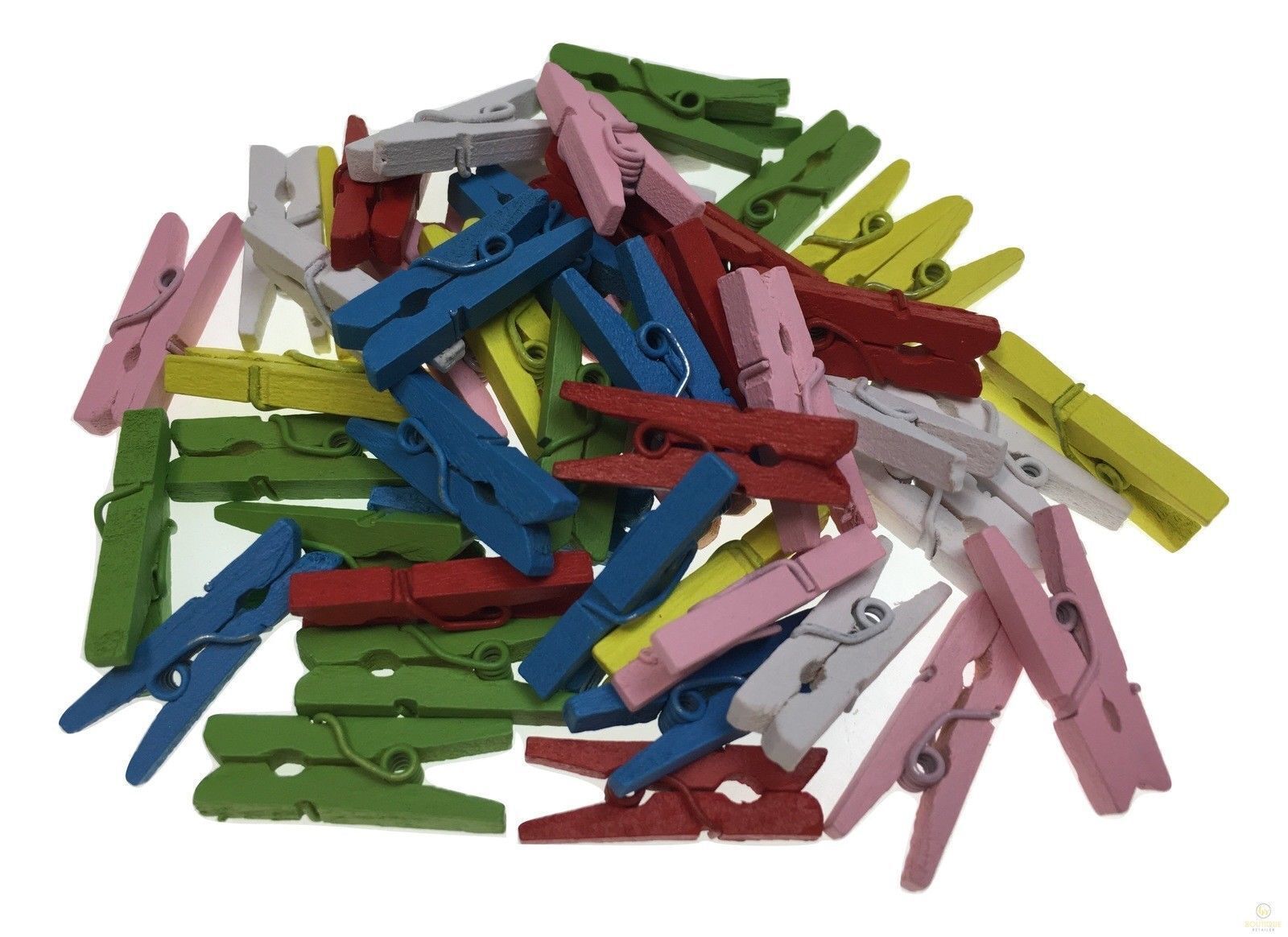 600pcs MINI WOODEN PEGS Natural Craft Baby Shower Clothes Pin Scrapbook 35mm - Image 2
