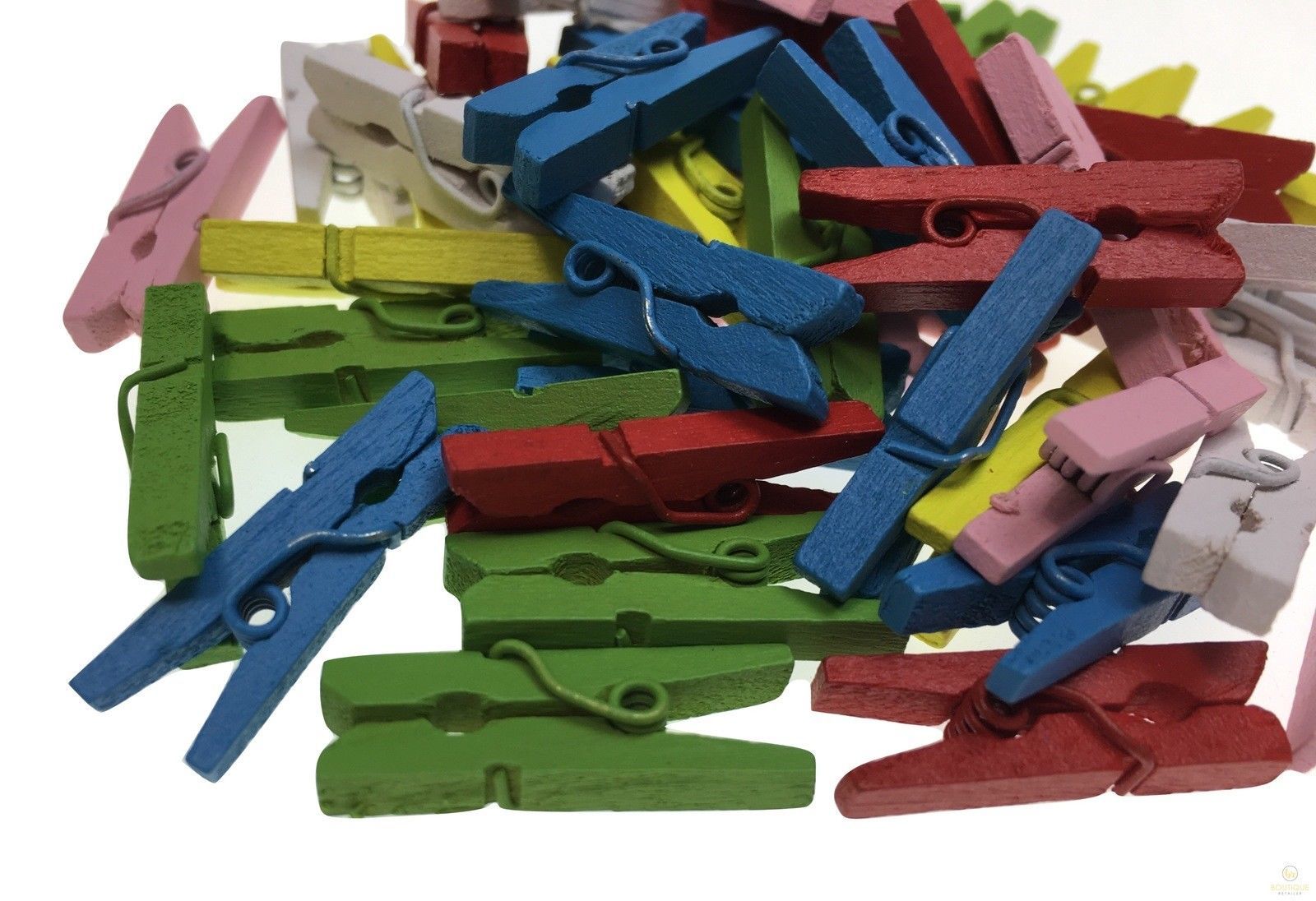 900pcs MINI WOODEN PEGS Natural Craft Baby Shower Clothes Pin Scrapbook 35mm - Image 3