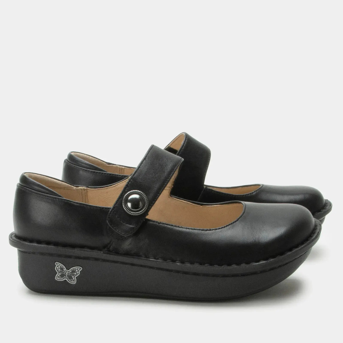 ALEGRIA Paloma Nursing Shoes Slip On Womens Work Working Hospitality - Black Nappa - Image 9