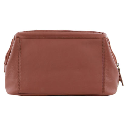 Pierre Cardin Mens Rustic Leather Toiletry Case Bag Travel - Casia Rose - Image 3