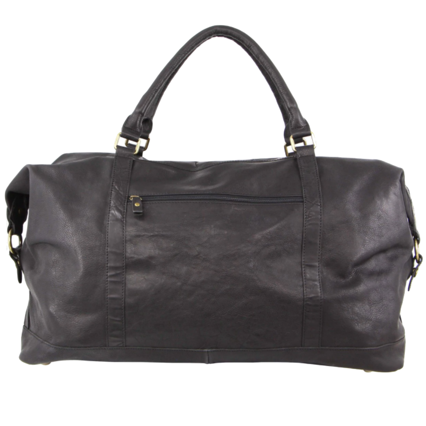 Pierre Cardin Mens Leather Business Overnight Bag Luggage Duffle Weekend Travel - Black - Image 3