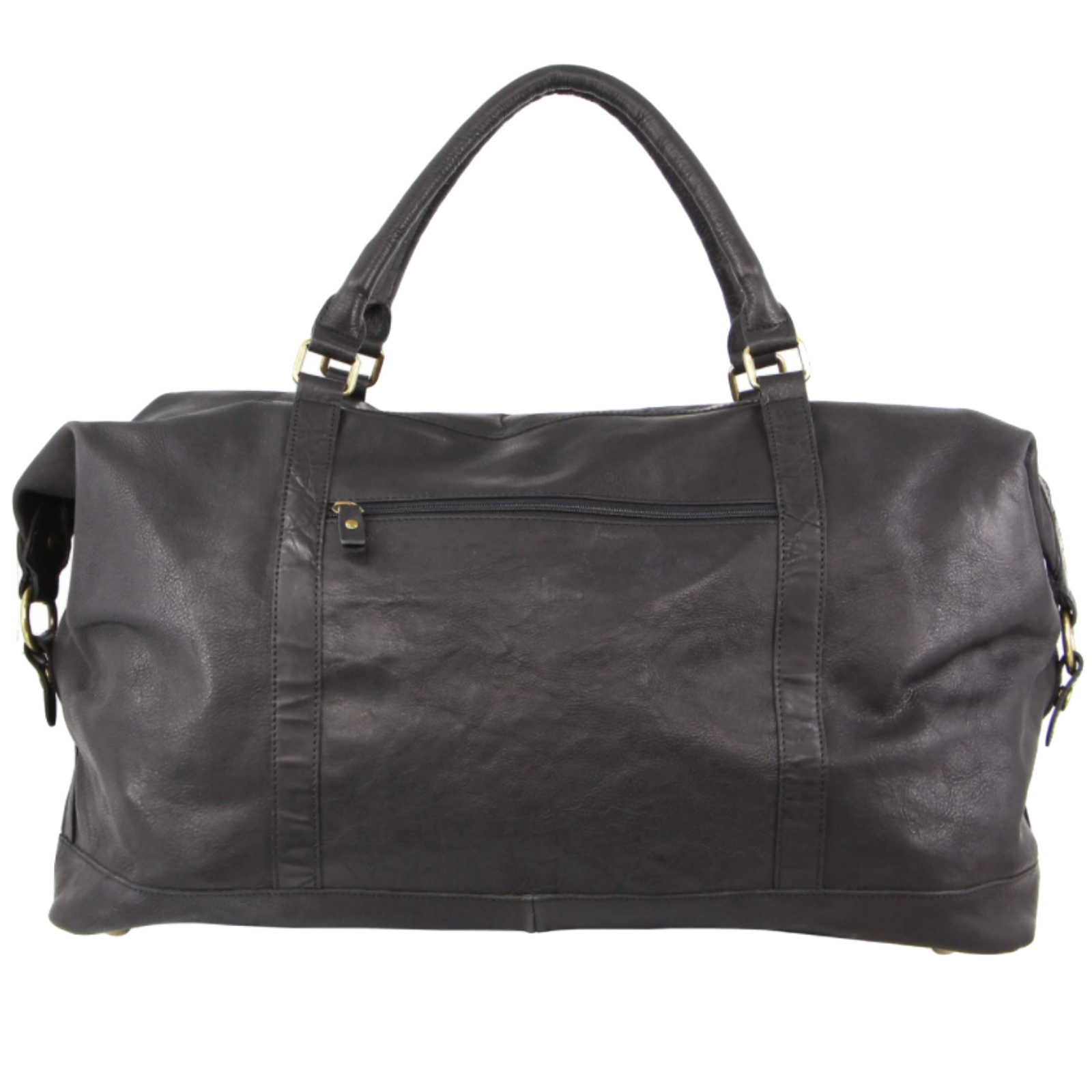 Pierre Cardin Mens Leather Business Overnight Bag Luggage Duffle Weekend Travel - Black - Image 3