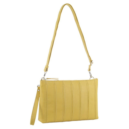 Pierre Cardin Womens Crossbody/Clutch Leather Bag in Yellow - Image 2