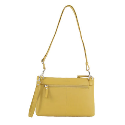 Pierre Cardin Womens Crossbody/Clutch Leather Bag in Yellow - Image 3