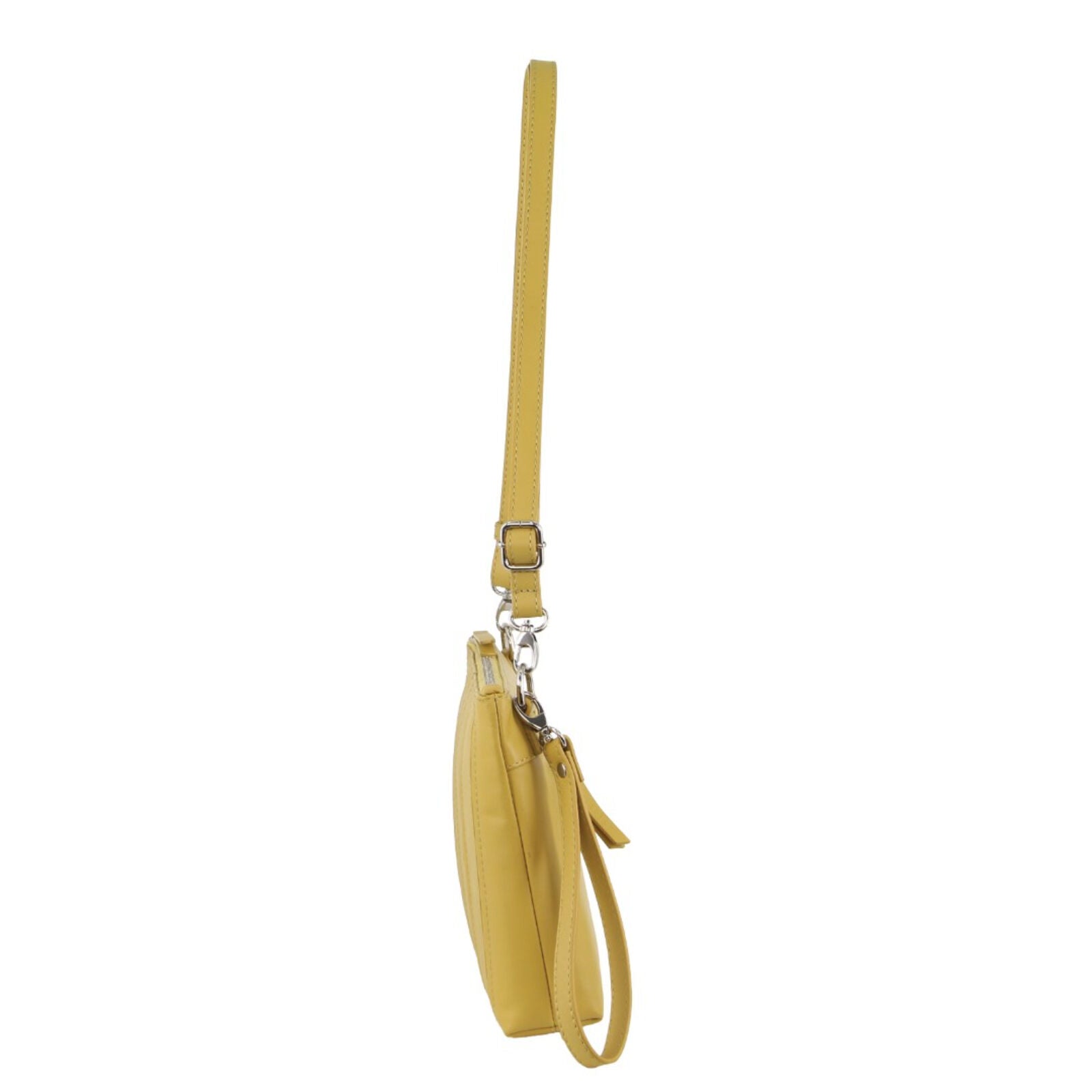 Pierre Cardin Womens Crossbody/Clutch Leather Bag in Yellow - Image 4