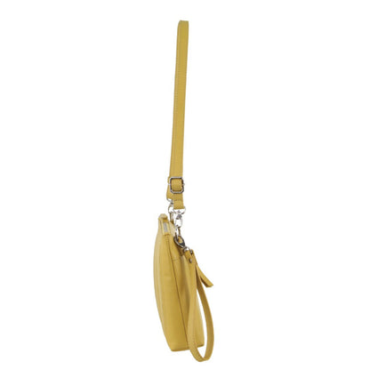 Pierre Cardin Womens Crossbody/Clutch Leather Bag in Yellow - Image 4