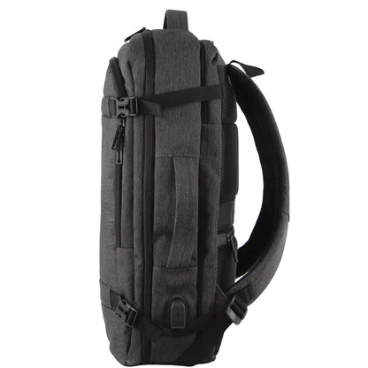Pierre Cardin Mens Travel & Business Backpack with Built-in USB Port - Grey - Image 3