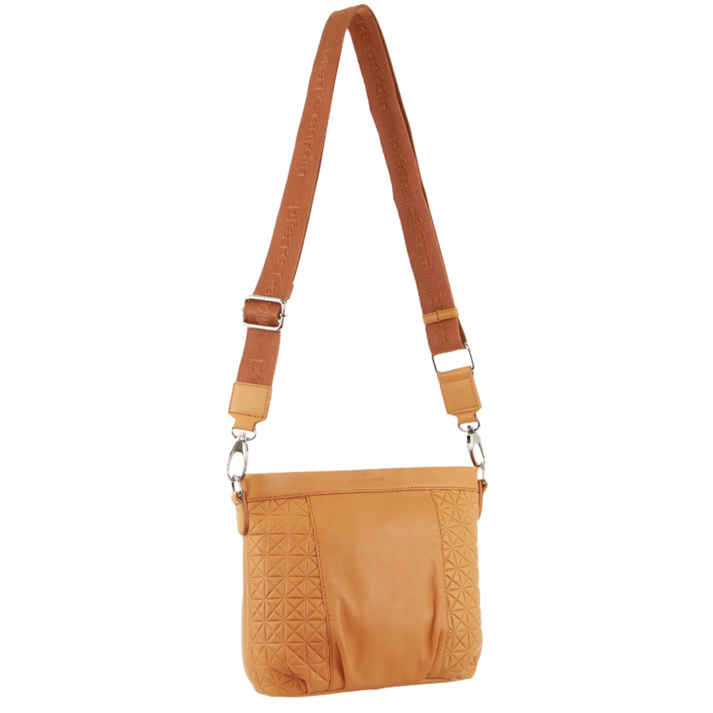 Pierre Cardin Leather Crossbody Bag w/ Shoulder Strap in Apricot - Image 2