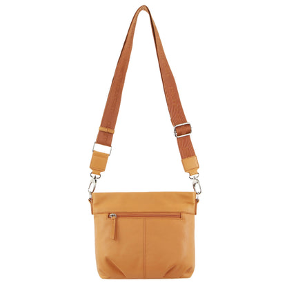 Pierre Cardin Leather Crossbody Bag w/ Shoulder Strap in Apricot - Image 3