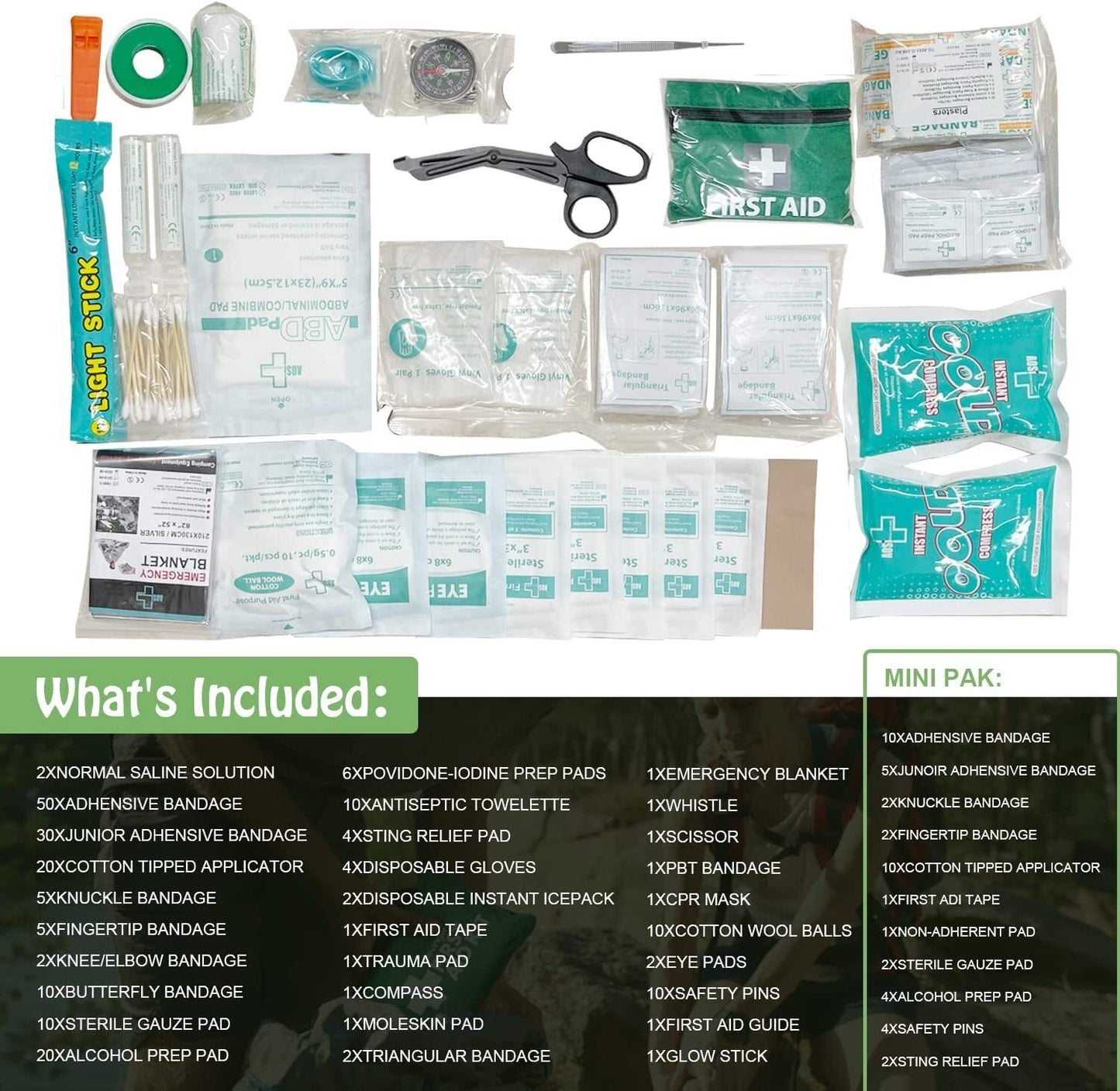6x 258pcs Premium First Aid Kit Medical Travel Set Emergency Family Safety - Image 5