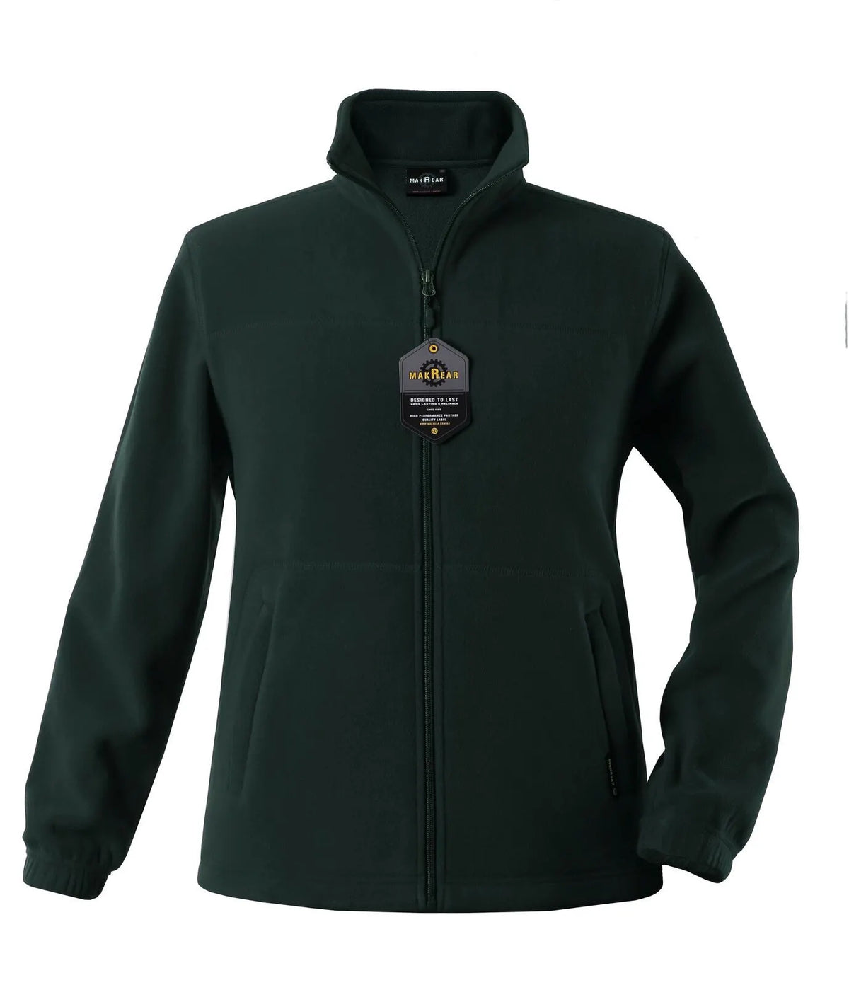 Womens Polar Fleece Full Zip Jumper Jacket Winter Warm in Bottle Green - Image 4
