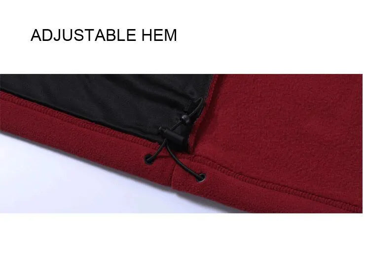 Womens Polar Fleece Full Zip Jumper Jacket Winter Warm in Burgundy - Image 7