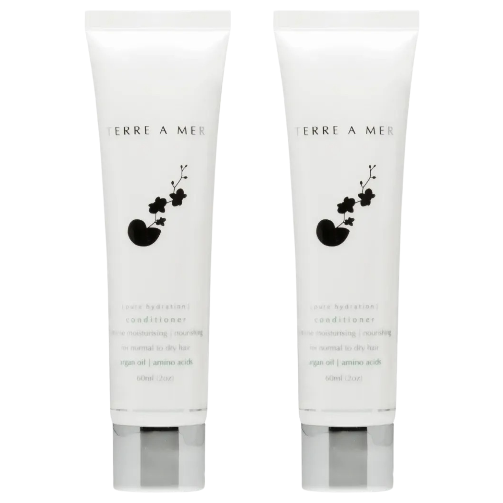 2x Terre A Mer Pure Hydration Amino Acid/Argan Conditioner - 60ml Travel Size - Image 2
