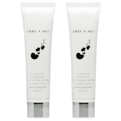 2x Terre A Mer Pure Hydration Amino Acid/Argan Conditioner - 60ml Travel Size - Image 2