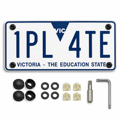 Anti Theft License Number Plate Screws Kit Rustproof Stainless Steel Car Tag Plate - Black Matte - Image 3