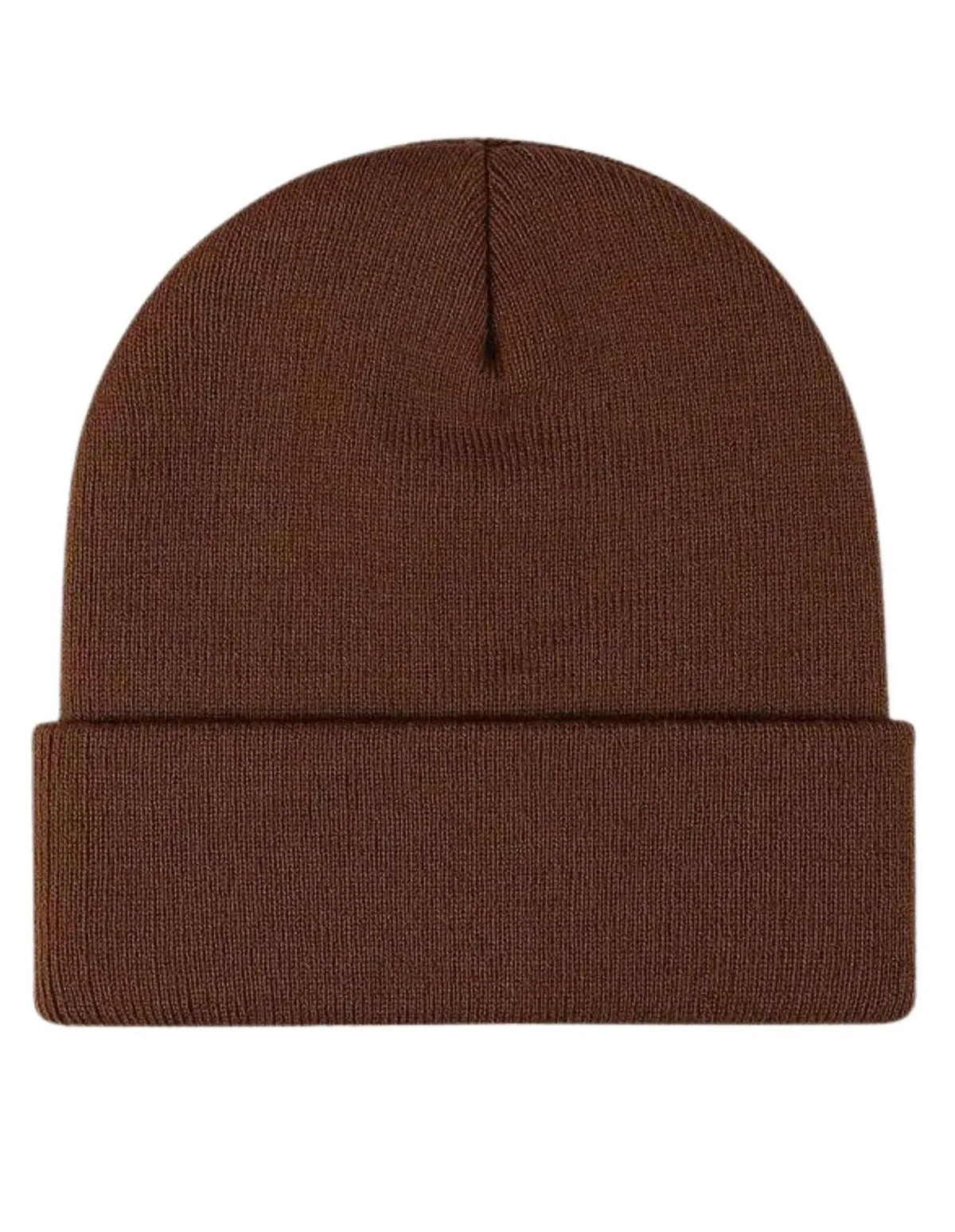 PLAIN BEANIE Unisex Mens Womens Winter Warm Hat Ski Cap Knit One Size - Brown - Image 2