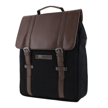 POLICE Messenger Backpack Bag with Laptop Computer Sleeve in Black - Image 2