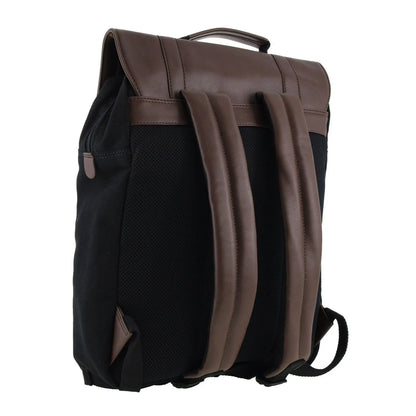 POLICE Messenger Backpack Bag with Laptop Computer Sleeve in Black - Image 3