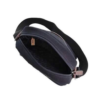 POLICE Wings Canvas Mens Messenger Business Bag w/ Laptop Computer Section in Black - Image 3