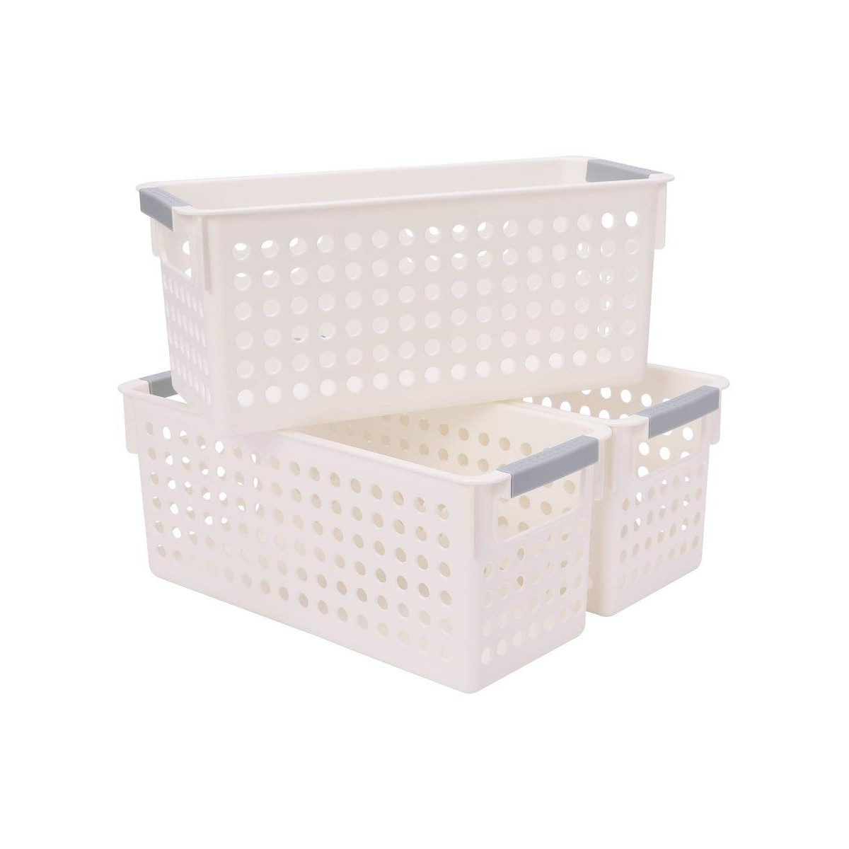 36x Premium Plastic Storage Basket Bulk w/ Grip Handles 29*13.5*12.5cm - Image 2