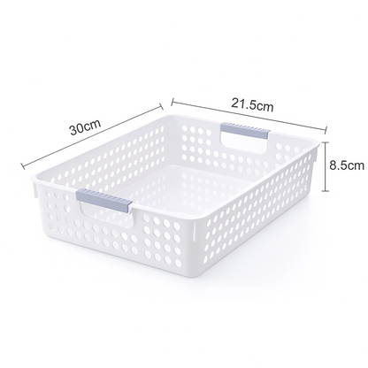 36x Premium Plastic Storage Basket Bulk w/ Grip Handles 30*21.5*8.5cm - Image 3