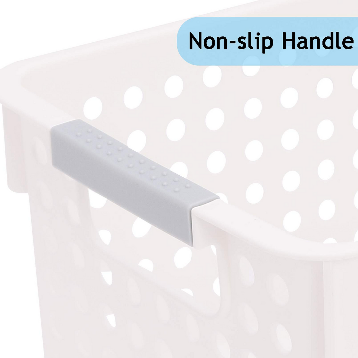 16x Premium Plastic Storage Baskets Bulk w/ Grip Handles 39.5*20.5*19.5cm - Image 5