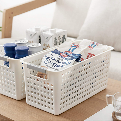 16x Premium Plastic Storage Baskets Bulk w/ Grip Handles 39.5*20.5*19.5cm - Image 6