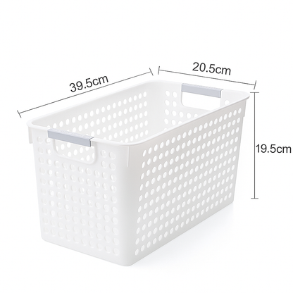 16x Premium Plastic Storage Baskets Bulk w/ Grip Handles 39.5*20.5*19.5cm - Image 7