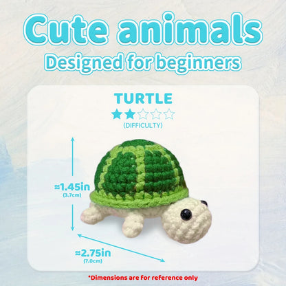 DIY Turtle Knitting Crochet Kit Needles Hooks Set Tools Yarn Sewing Grip - Image 7