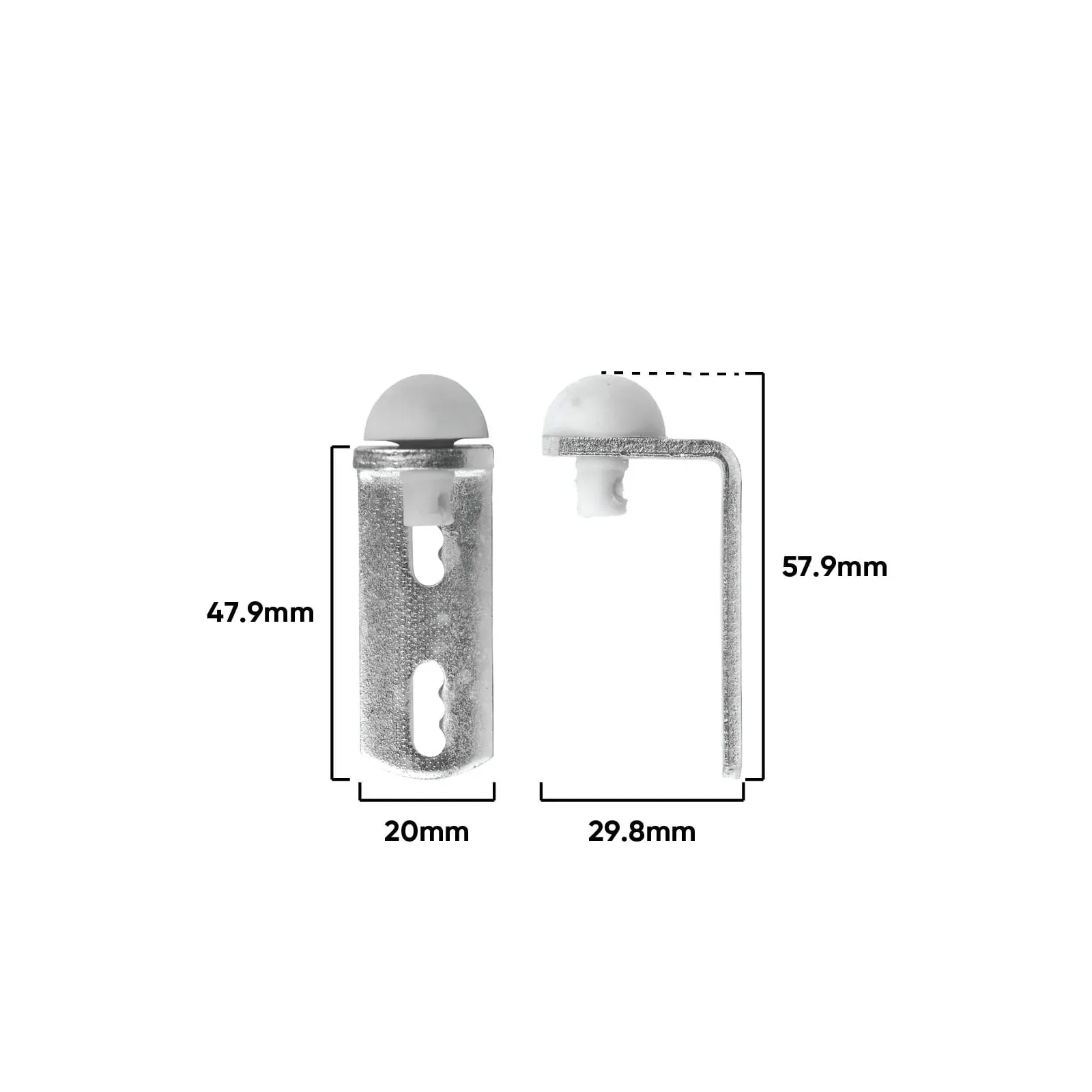 Rolltrak Stop for Sliding Doors Metal w/ Rubber Stop R1760 (1 Pack of 2) - Image 3