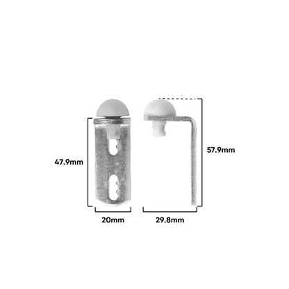 Rolltrak Stop for Sliding Doors Metal w/ Rubber Stop R1760 (1 Pack of 2) - Image 3