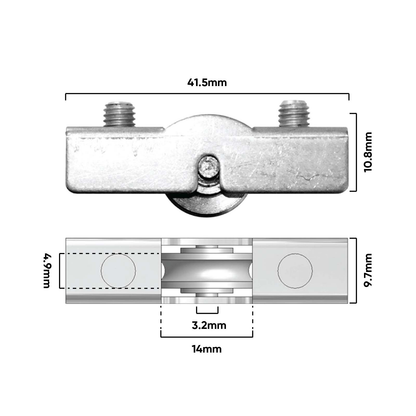 Rolltrak Stainless Steel Window Carriage & Roller R5280 (1 Pack of 2) - Image 3