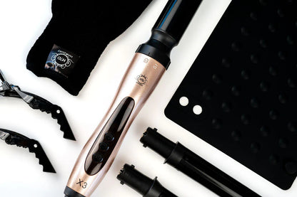 H2D X3 Professional Curling Wand Ceramic Curler Roller - Rose Gold - Image 3