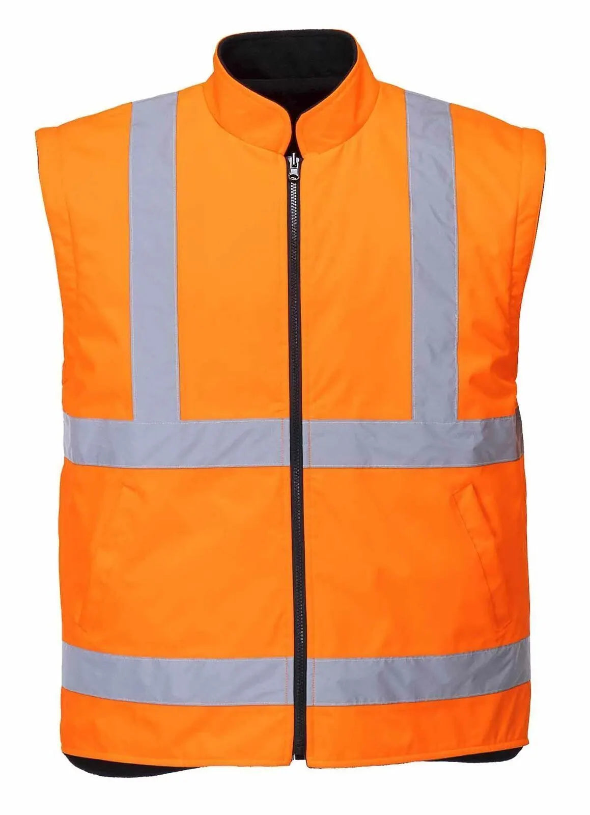 Portwest Hi-Vis Safety Workwear Waterproof Rain Jacket Coat 5-in-1 Two Tone - Orange/Navy - Image 5