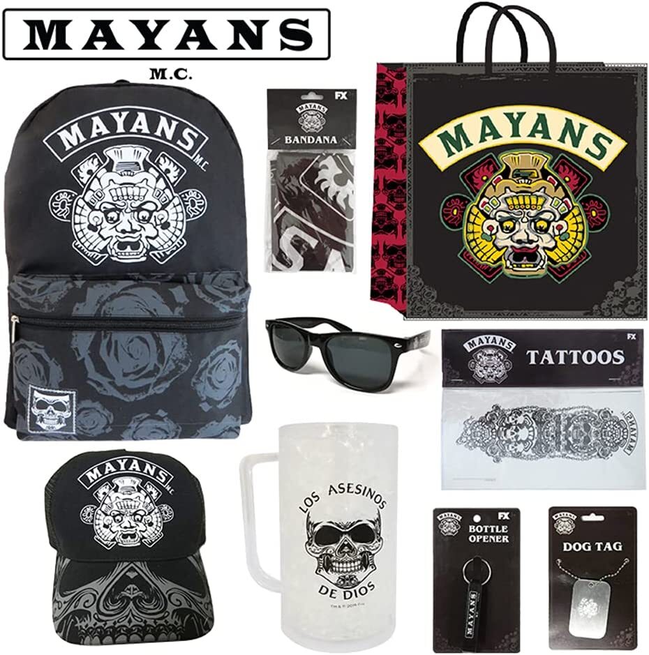 Mayans Boys Showbag w/ Backpack Tattoos Dog Tag Sunglasses Stein Mug Bandanna - Image 2