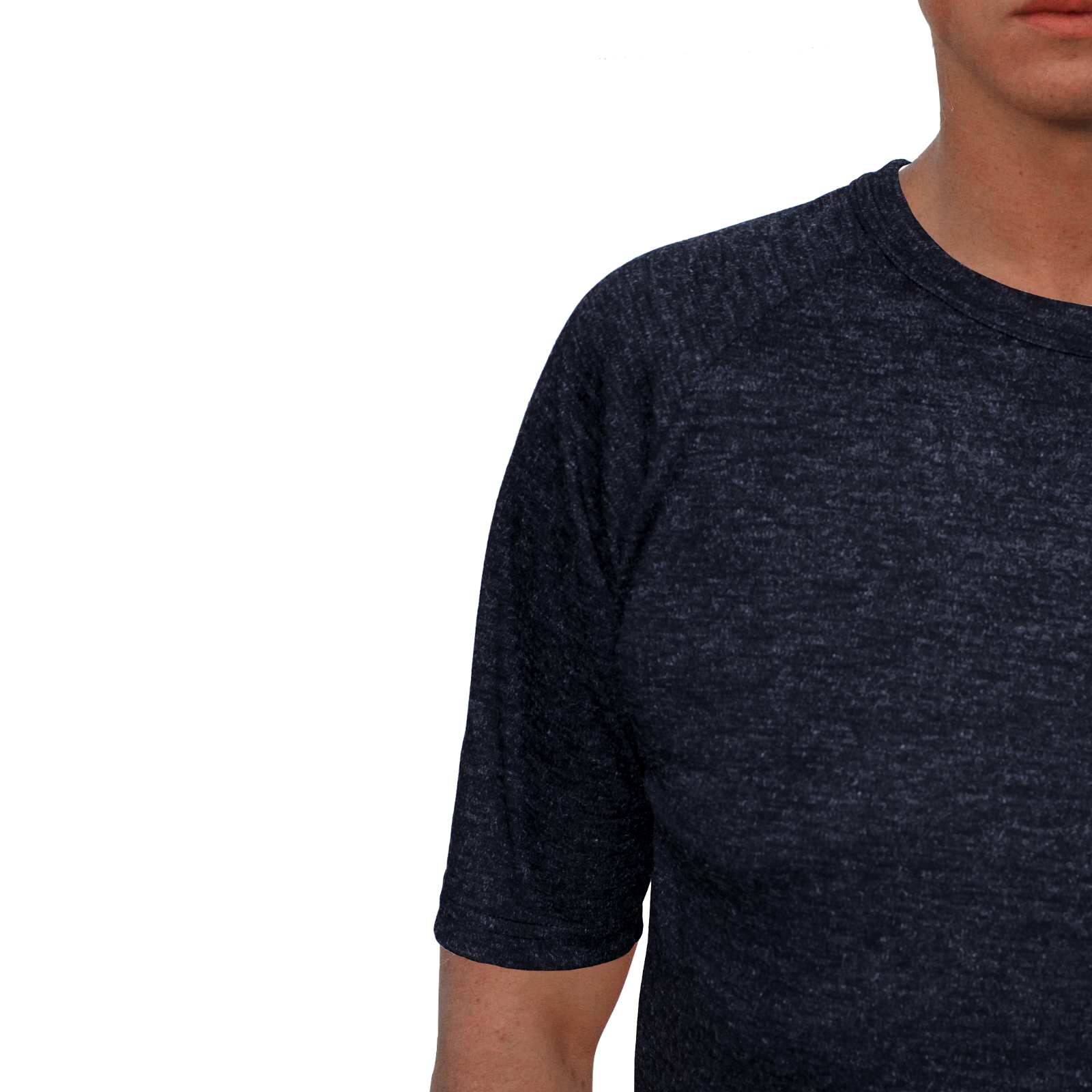 Mens Merino Wool Blend Thermal Top Short Sleeve Base Layer Warm - Black - XXL - Image 4