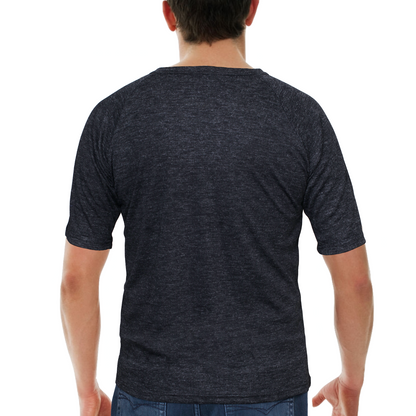Mens Merino Wool Blend Thermal Top Short Sleeve Base Layer Warm - Black - XXL - Image 5