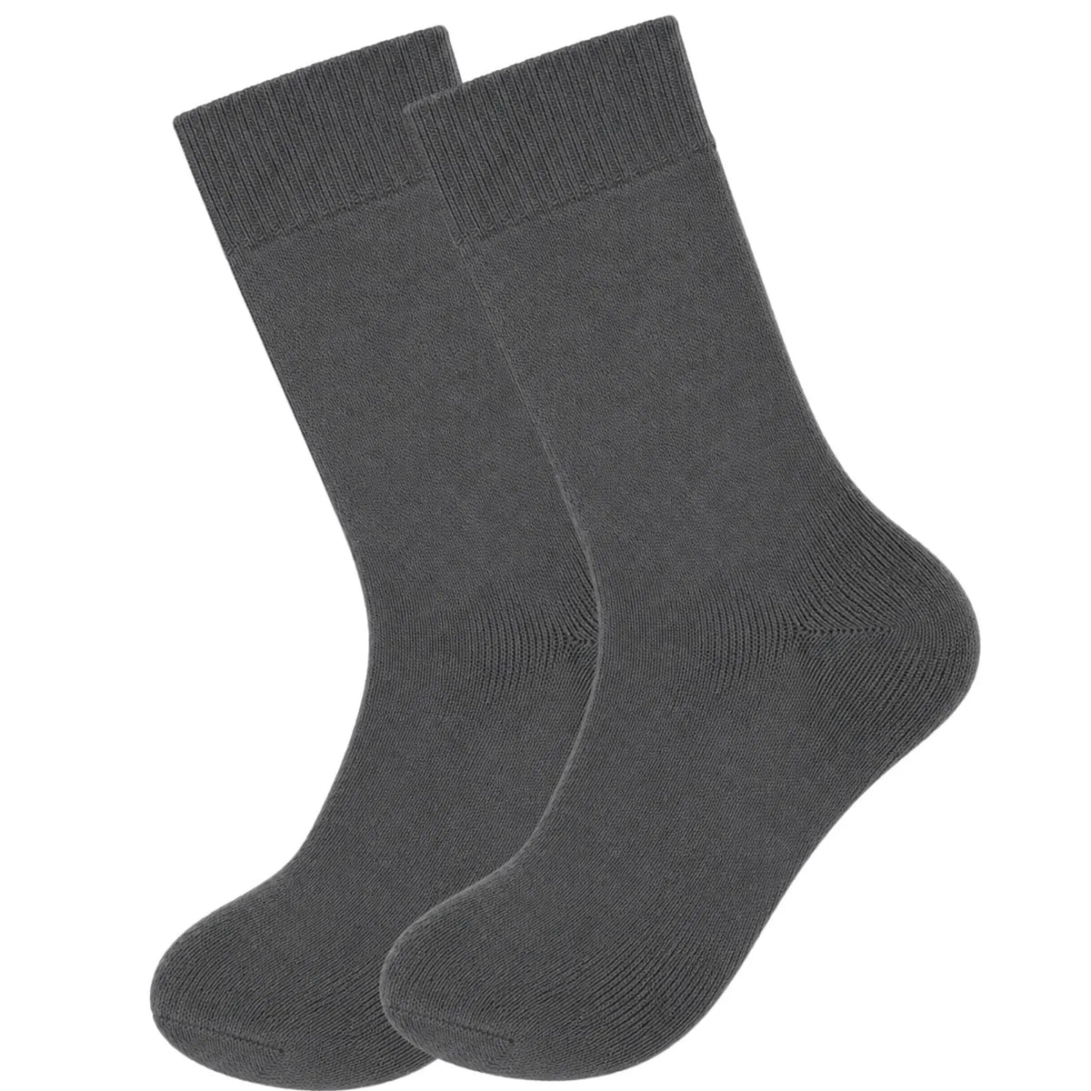 Merino Wool Mens Thermal Diabetic Socks Loose Top Circulation 2 Pairs - Grey - Image 4