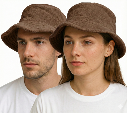 Stingy Brim Terry Towelling Bucket Hat Daggy Fishing Camping Lad Cap 100% COTTON - Khaki - L/XL - Image 2