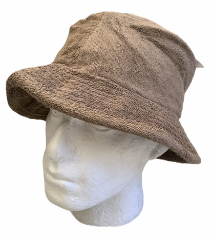 Stingy Brim Terry Towelling Bucket Hat Daggy Fishing Camping Lad Cap 100% COTTON - Khaki - L/XL - Image 4