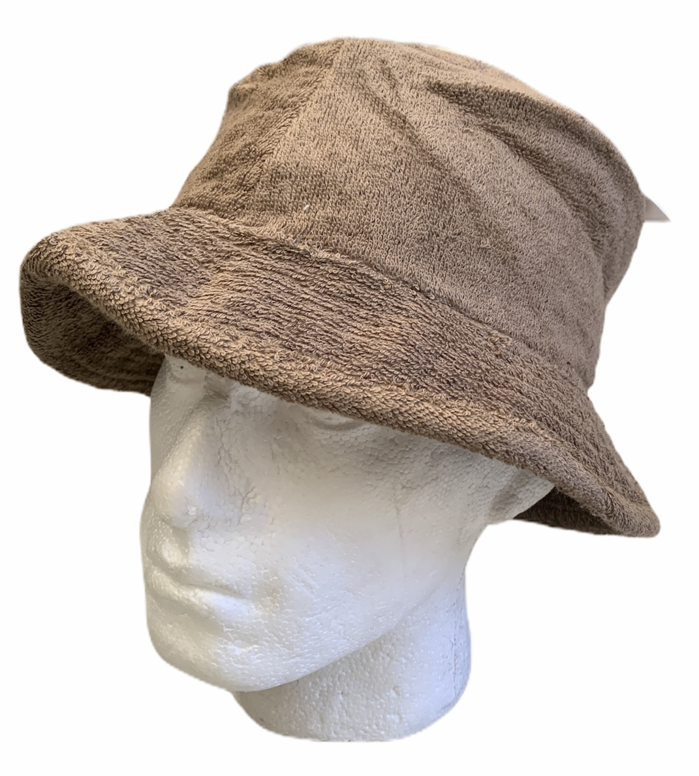 Stingy Brim Terry Towelling Bucket Hat Daggy Fishing Camping Lad Cap 100% COTTON - Khaki - S/M - Image 4