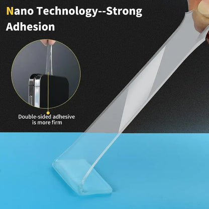 2x Double-Sided Nano Mounting Tape Traceless Clear Adhesive Invisible Gel 2M x 20mm - Image 7