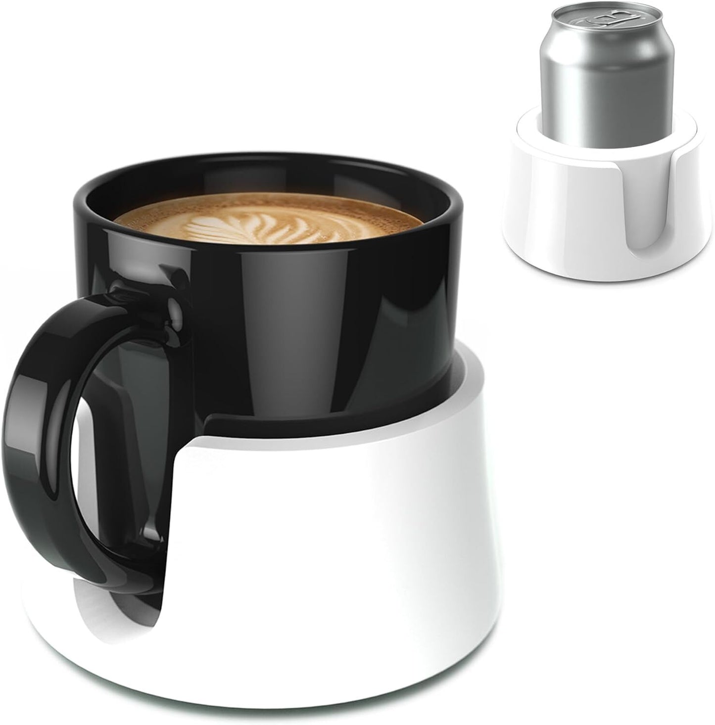 Table Coaster Anti-Spill Drink Holder Tray Couch Seat Car Office Travel - White - Image 2