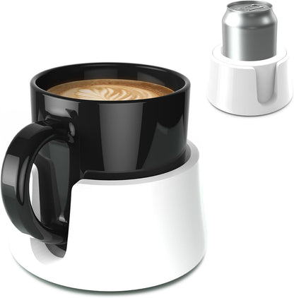 Table Coaster Anti-Spill Drink Holder Tray Couch Seat Car Office Travel - White - Image 2