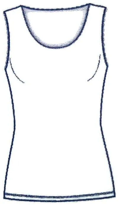 Thermo Fleece Womens Merino Wool Blend Thermals Scoop Neck Tank Top w/ Lace- Natural - Image 4