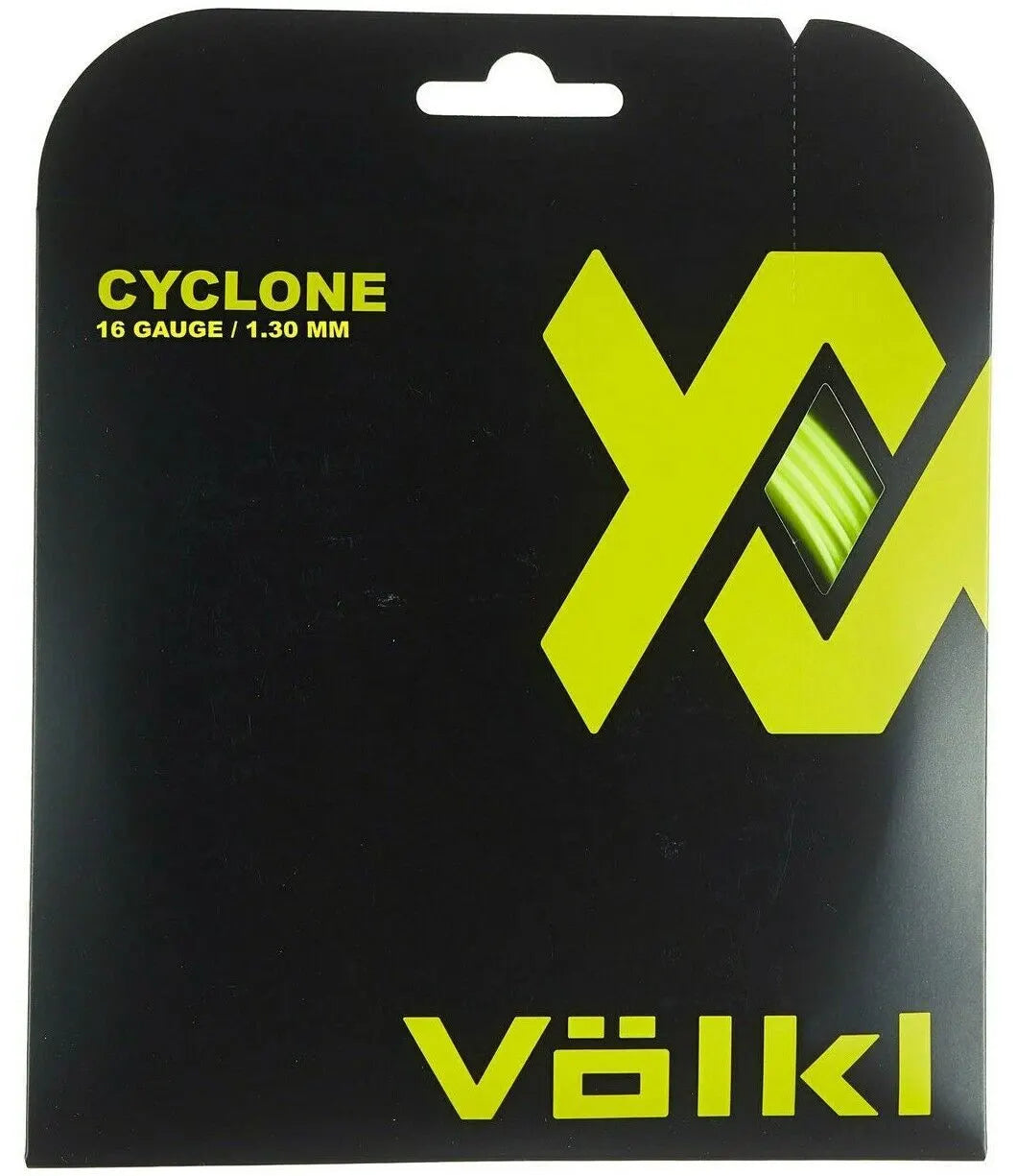 1 Pack Volkl Cyclone 16g/1.30mm Tennis Racquet Strings - Neon Yellow - Image 2