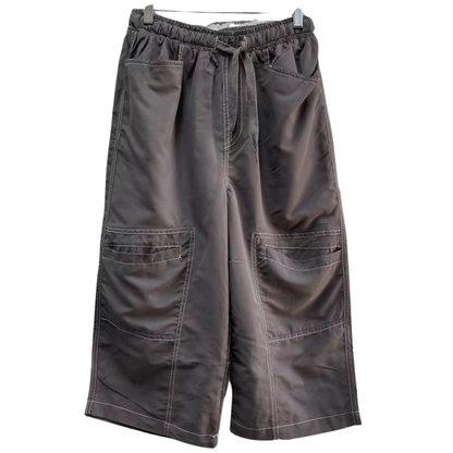Mens 3/4 Longer Length Microfibre Cargo Shorts Bottoms - Rabbit - S - Image 2