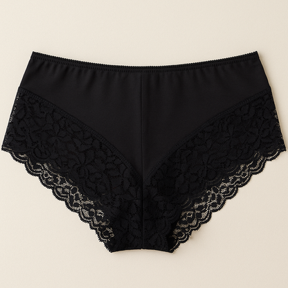 Womens Lace Boyshort Boyleg Full Briefs Underwear Undies in Black - 16 - Image 3