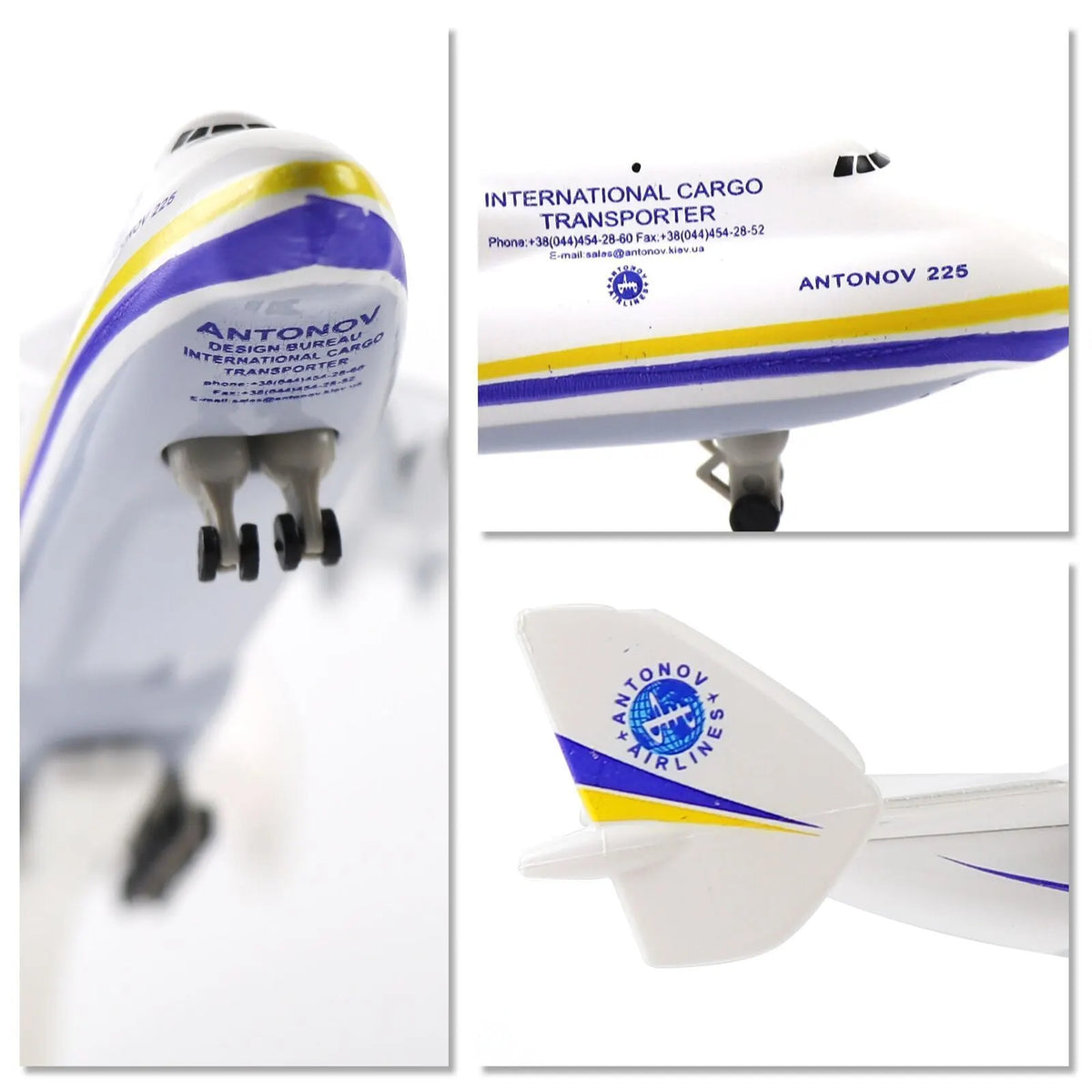 Antonov 1/400 Scale Diecast Metal AN-225 MRIYA Aircraft Model Kit w/ Stand - Ukraine Airplane for Gifts - Image 5